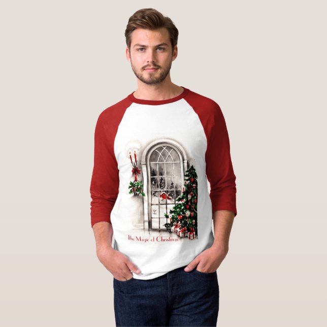 Weihnachtsfenster Mens Shirt (Vorne ganz)