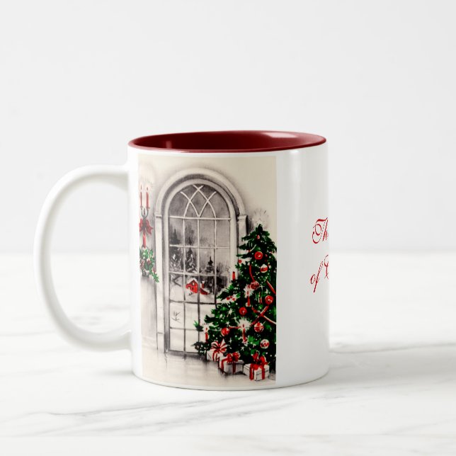 Weihnachtsfenster Tasse (Links)