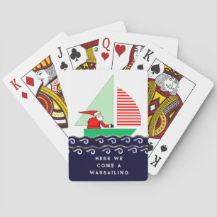 Weihnachtsferien auf dem Segelboot Spielkarten