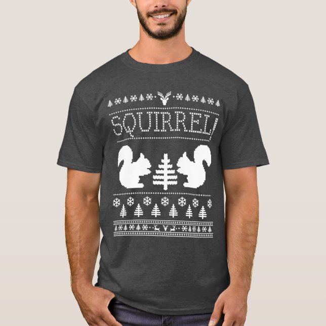 Weihnachtsferien-Eichhörnchen T-Shirt (Vorderseite)