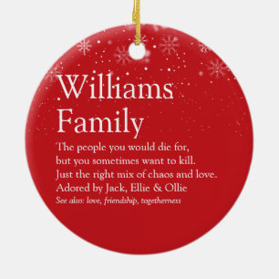 Weihnachtsferien Foto Ihrer Familie Definition Keramik Ornament