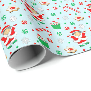 Weihnachtsferien für Mädchen-Volleyball Geschenkpapier