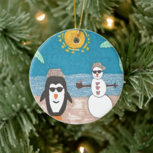 Weihnachtsferien Keramikornament