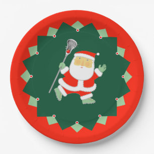 Weihnachtsferien Lacrosse Sport Pappteller