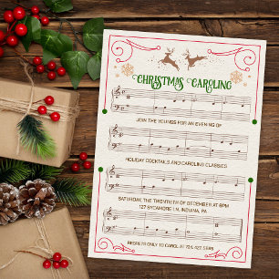 Weihnachtsferien Musikblatt Einladung