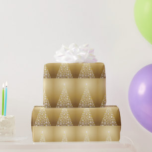 Weihnachtsferien Prächtiger Stern Schneeflocke Gol Geschenkpapier