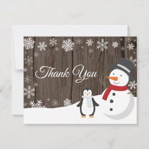 Weihnachtsferien-Schneeflocken-Dankeskarten Dankeskarte