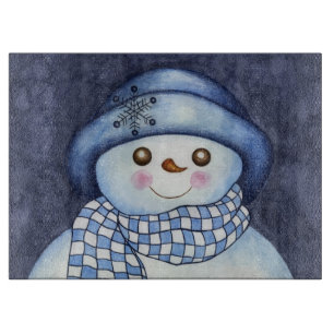 Weihnachtsferien Schneemann Küchen-Schneidbrett Schneidebrett