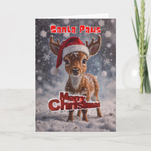 Weihnachtsferien-Tiergeist Feiertagskarte