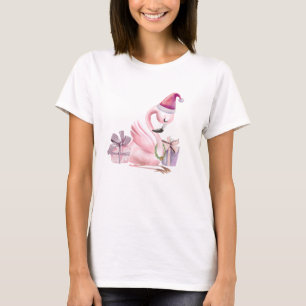 Weihnachtsferien Tropischer Flamingo Hübsch T-Shirt