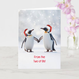 Weihnachtsferien von uns beiden Süßer Pinguin Karte