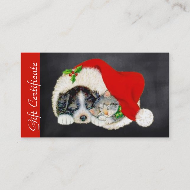 WeihnachtsFeriengeschenk-Zertifikat für Rabattkarte (Vorderseite)