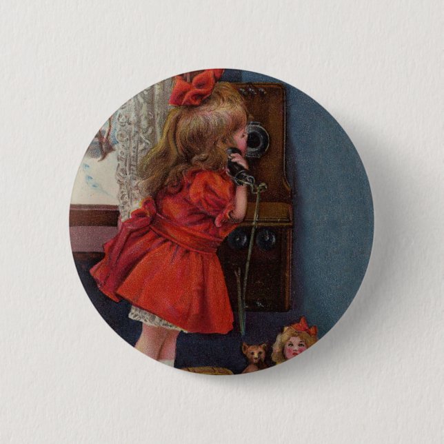 Weihnachtsfernsprecher Button (Vorderseite)