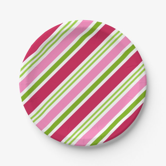 Weihnachtsfest Candy Party Dinner Papier Teller (Vorderseite)
