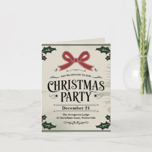 Weihnachtsfest Carol-Themed Party Einladung