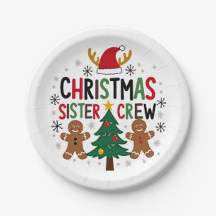 Weihnachtsfest Crew Lebkuchen Freunde Pappteller