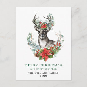 Weihnachtsfest Dei Poinsettia Grußurlaub Postkarte