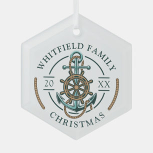 Weihnachtsfest der benutzerdefinierten Familie, na Ornament Aus Glas