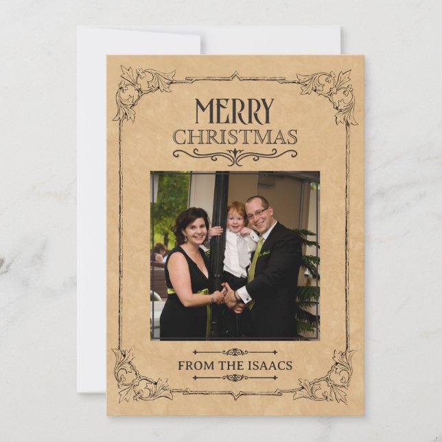 Weihnachtsfest Foto Feiertagskarte (Vorderseite)