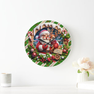 Weihnachtsfest" - Freuen Sie sich auf die Weihnach Große Wanduhr