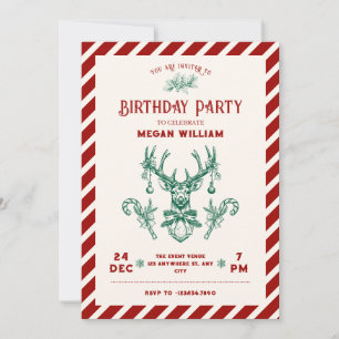 Weihnachtsfest Geburtstagsparty Einladung