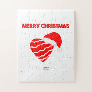 Weihnachtsfest-Herz-Puzzle 11" X 14"