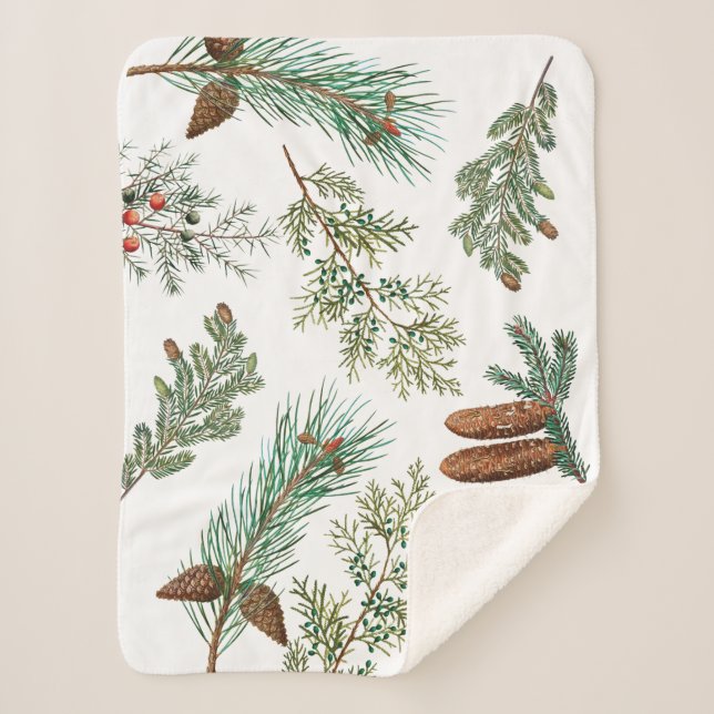 Weihnachtsfest im Coniferwald Sherpadecke (Vorderseite)