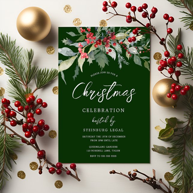 Weihnachtsfest im Grünen Firmensitz Weihnachten Pa Einladung (Von Creator hochgeladen)