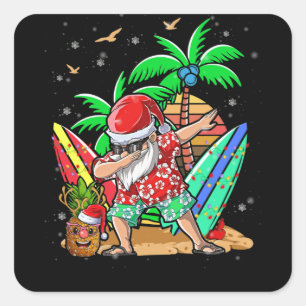 Weihnachtsfest im Juli kids Hawaii Quadratischer Aufkleber