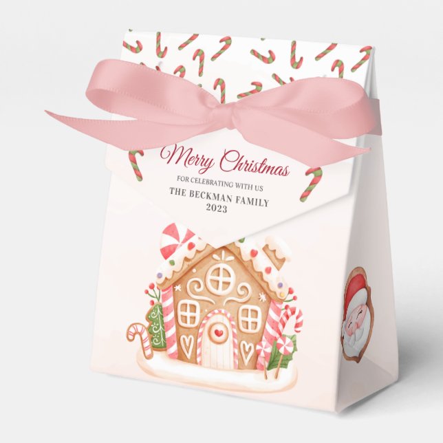 Weihnachtsfest im Santa Gingerbrett-Haus Weihnacht Geschenkschachtel (Vorderseite)