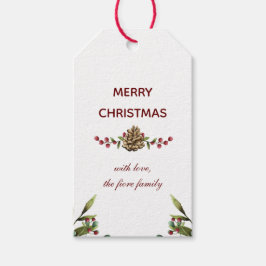 Weihnachtsfest im Wasserfarben Geschenkanhänger