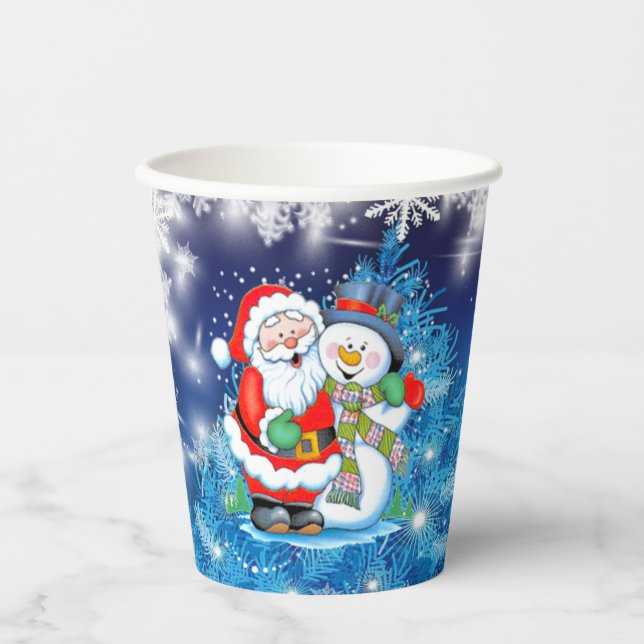 Weihnachtsfest im Weihnachtsmann-Party Pappbecher (Vorderseite)