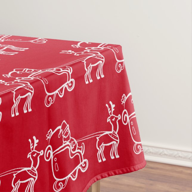 Weihnachtsfest im Weihnachtsmann Rentierfest Tischdecke (Beispiel)