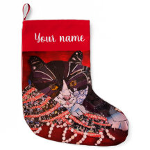 Weihnachtsfest in Schwarz und Weiß - Strumpf