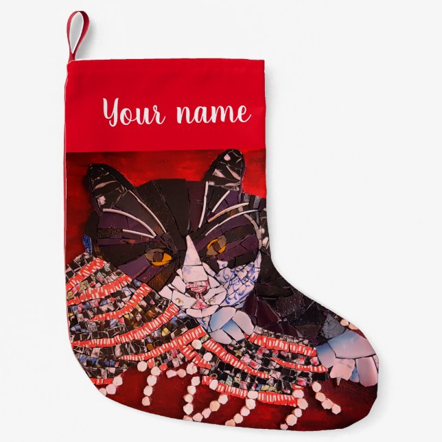 Weihnachtsfest in Schwarz und Weiß - Strumpf Kleiner Weihnachtsstrumpf (Vorderseite)