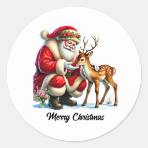 Weihnachtsfest individuell anpassbar runder aufkleber