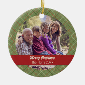 Weihnachtsfest Karo Keramik Ornament