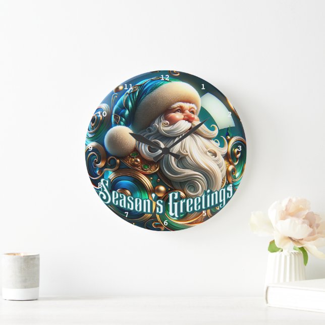 Weihnachtsfest" - Klassische Weihnachtsmauer Große Wanduhr (Zuhause)