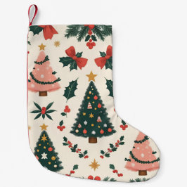 Weihnachtsfest Mistletoe & Bows Urlaub Kleiner Weihnachtsstrumpf