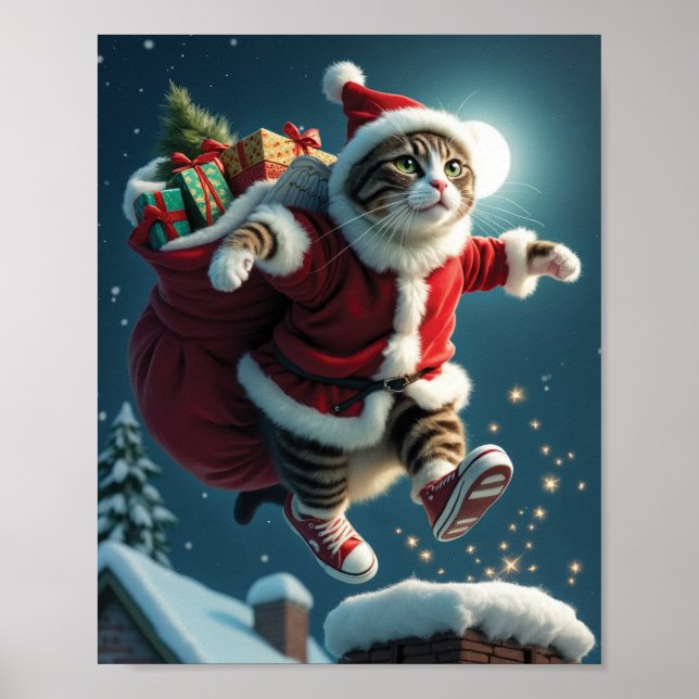Weihnachtsfest mit Geschenken und Magie Poster (Vorne)