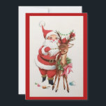 Weihnachtsfest mit Rentier Feiertagskarte<br><div class="desc">Weihnachtsfeiertag mit Rentier-Urlaubskarte.</div>