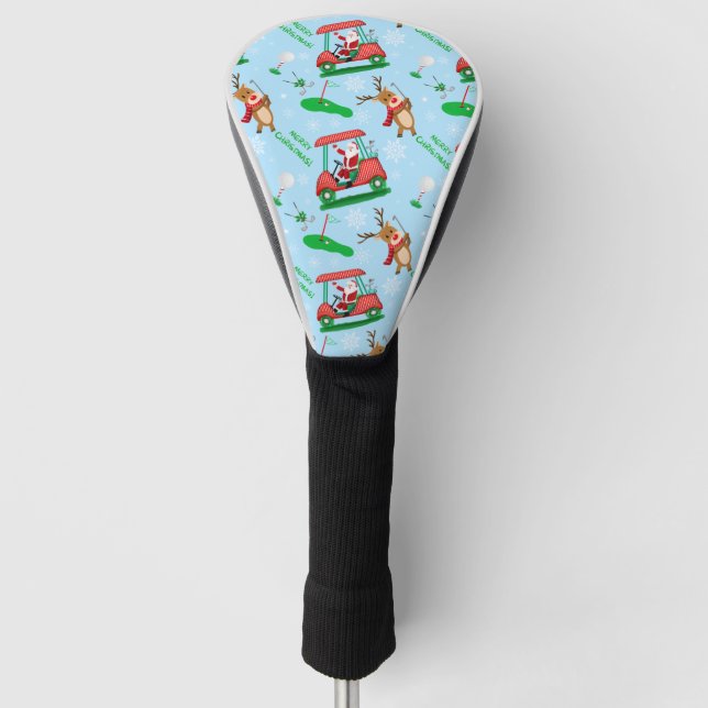 Weihnachtsfest mit Rentiermuster Golf Headcover (Vorderseite)