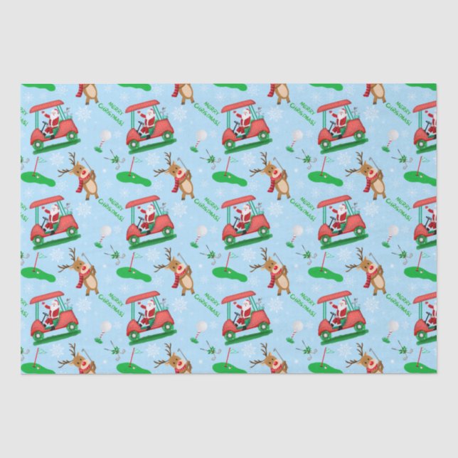 Weihnachtsfest mit Rentiermuster Seidenpapier (Vorderseite)