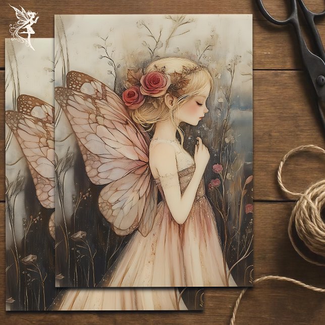 Weihnachtsfest mit Rosa Rose Seidenpapier (Von Creator hochgeladen)