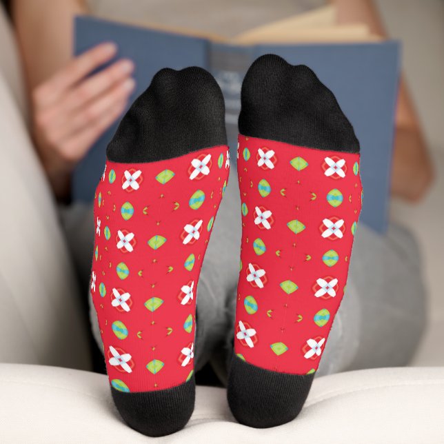 Weihnachtsfest Muster 02 - Socken (Unterseite)