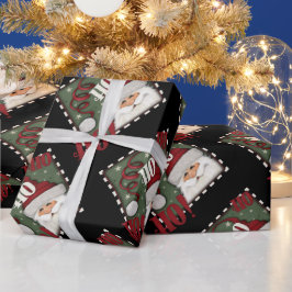 Weihnachtsfest Niedlich Santa Ho Ho Ho Inspirivity Geschenkpapier