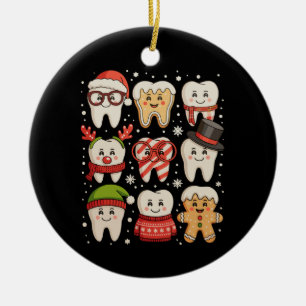 Weihnachtsfest Niedlich Zähne Zahnärztliche Weihna Keramik Ornament