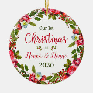 Weihnachtsfest Nonna Nonno Foto Keramik Ornament