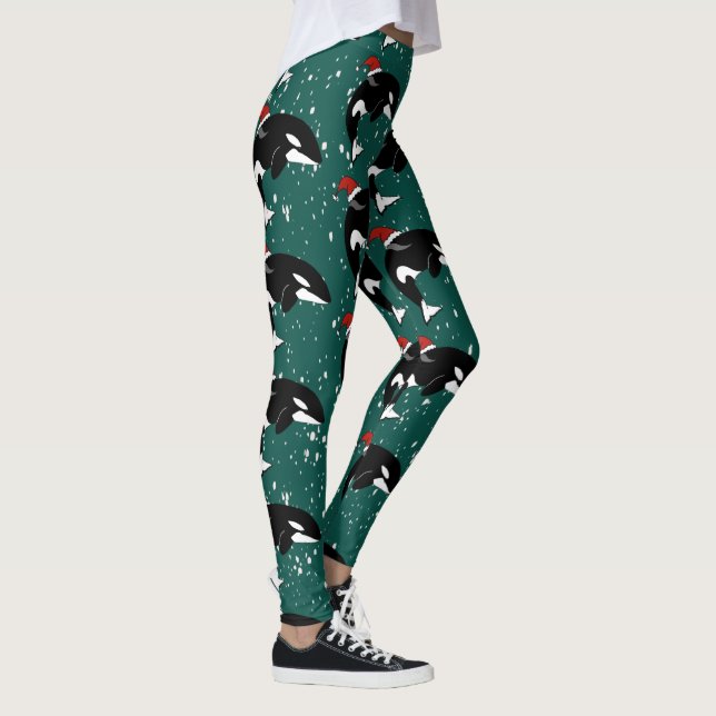 Weihnachtsfest Orca Killer Whale Leggings (Rechts)