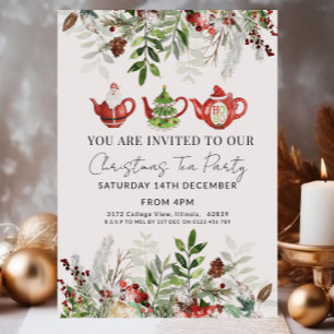 Weihnachtsfest Party Einladung Rustikal